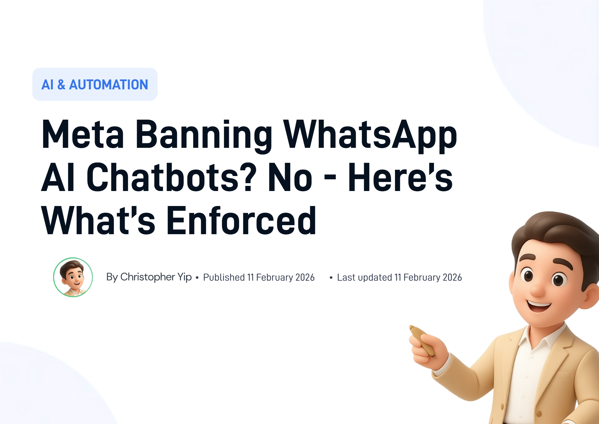 Cover image for Meta Banning WhatsApp AI Chatbots No, Here's What's Enforced