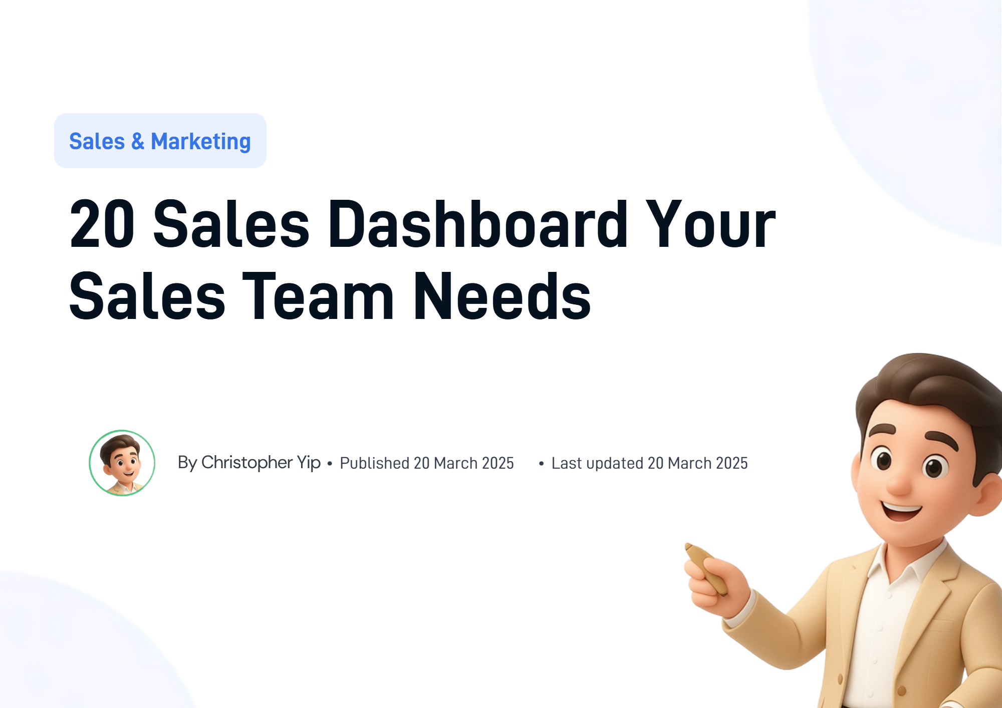 Cover image for 20 Sales Dashboards Your Sales Team Needs