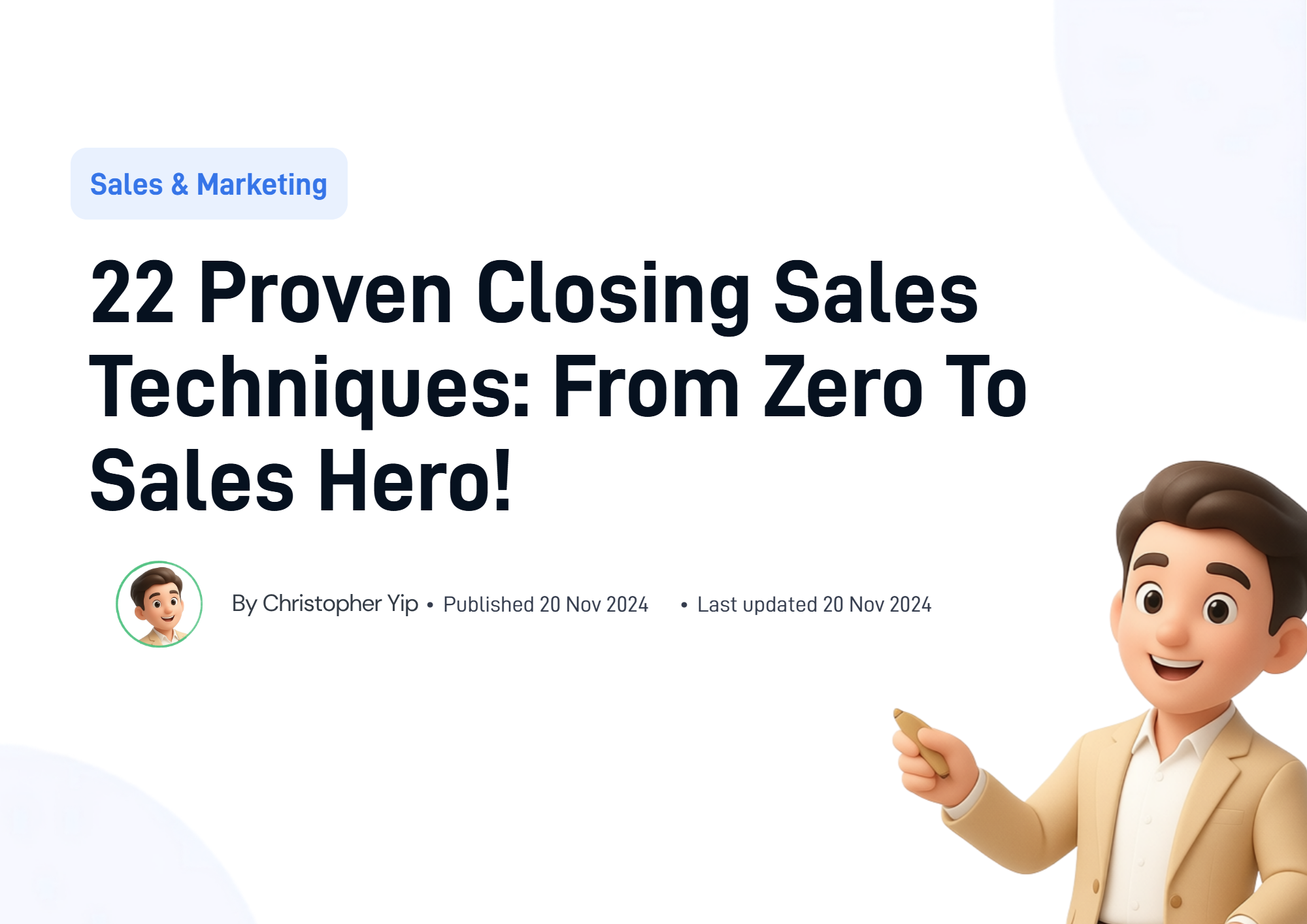 Cover image for 22 Proven Closing Sales Techniques: From Zero to Sales Hero